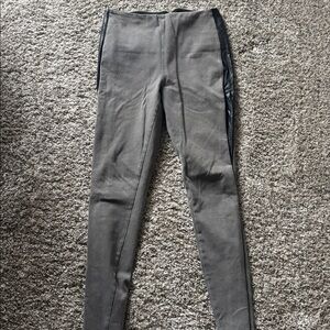 Gray Leggings with Black Side Panels